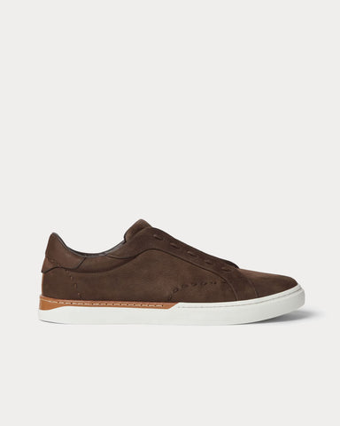 Fendi City Suede Brown Low Top Sneakers