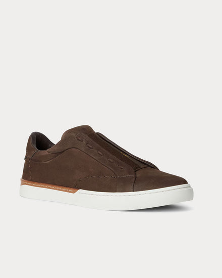 Fendi City Suede Brown Low Top Sneakers - 4