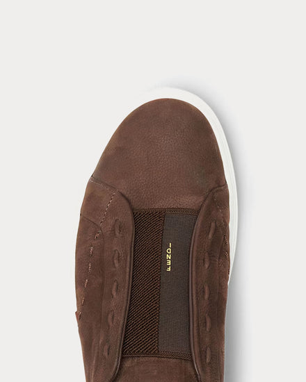 Fendi City Suede Brown Low Top Sneakers - 5