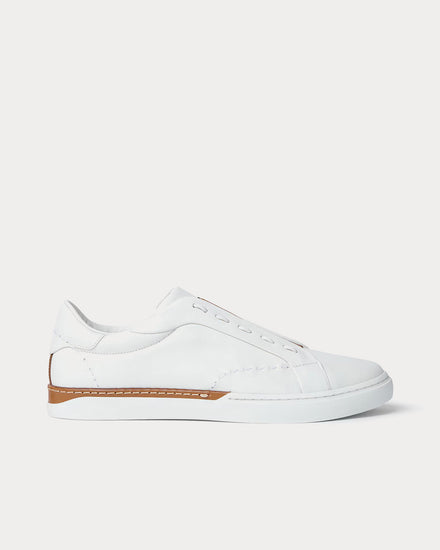 Fendi City Leather White Low Top Sneakers - 1