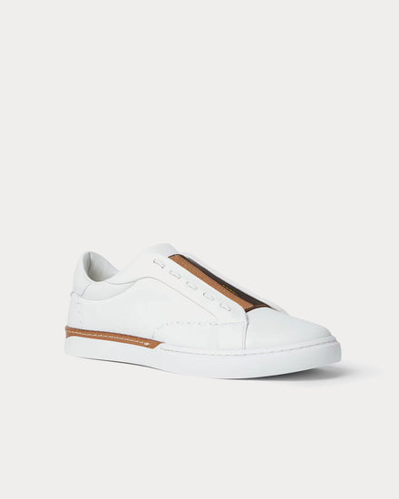 Fendi City Leather White Low Top Sneakers - 2