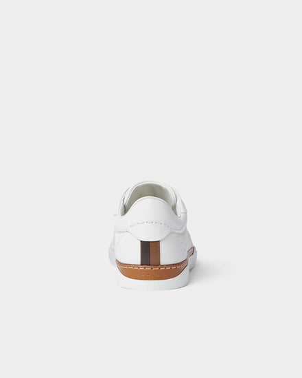 Fendi City Leather White Low Top Sneakers - 4