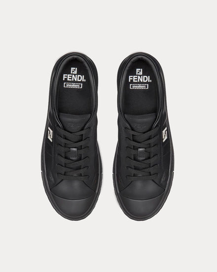 Fendi Domino Leather Black Low Top Sneakers - 2