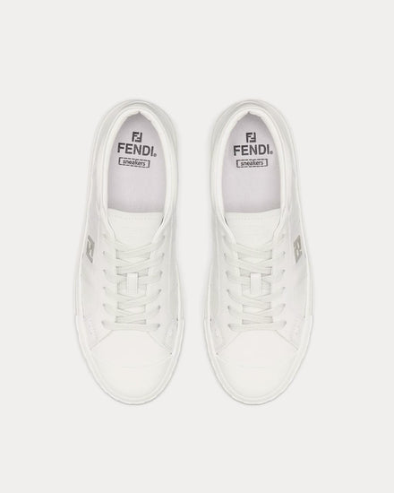 Fendi Domino Leather White Low Top Sneakers - 2