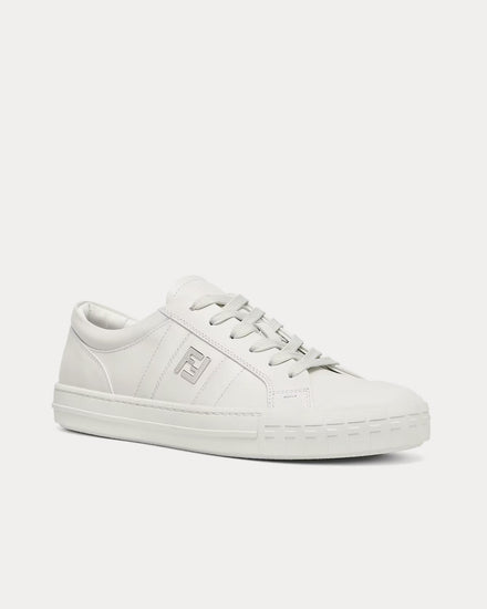 Fendi Domino Leather White Low Top Sneakers - 3