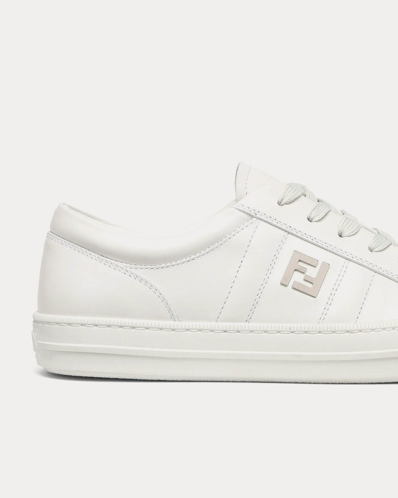 Fendi Domino Leather White Low Top Sneakers - 5