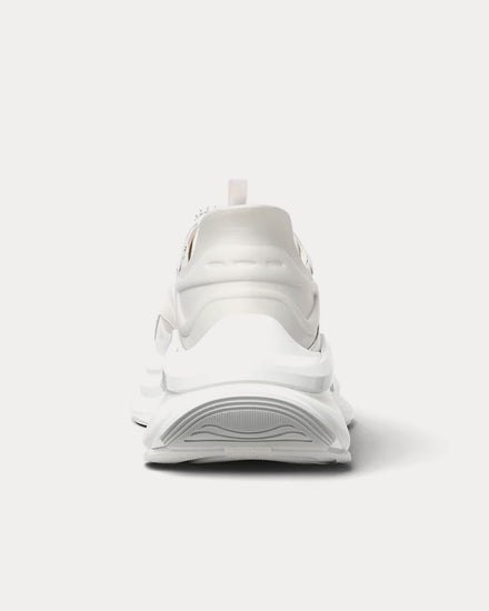 Fendi F-Light Leather & Mesh White Low Top Sneakers - 4