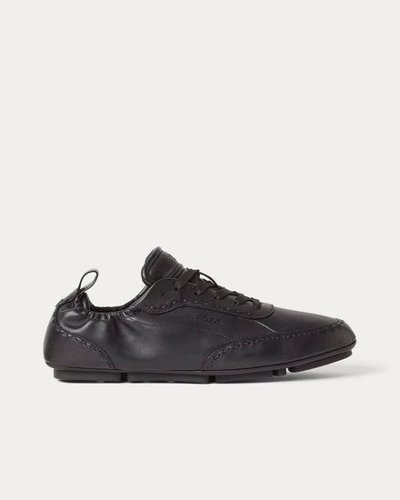 Fendi Fit Leather Black Low Top Sneakers - 1