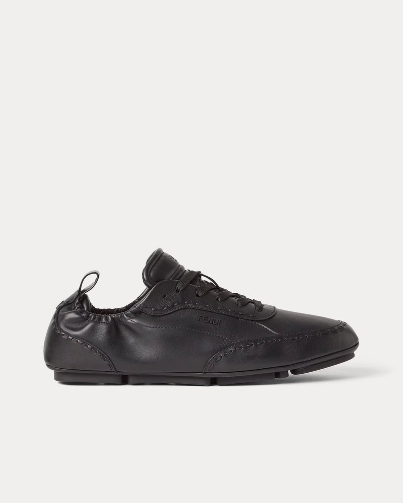 Fendi Fit Leather Black Low Top Sneakers - 1