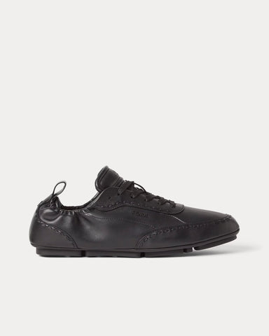 Fendi Fit Leather Black Low Top Sneakers