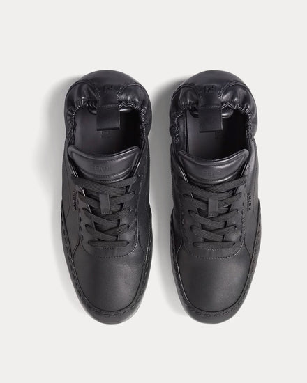 Fendi Fit Leather Black Low Top Sneakers - 2