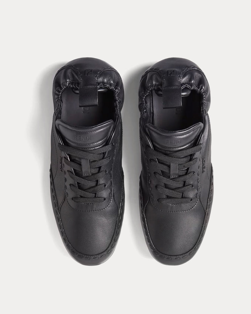 Fendi Fit Leather Black Low Top Sneakers - 2
