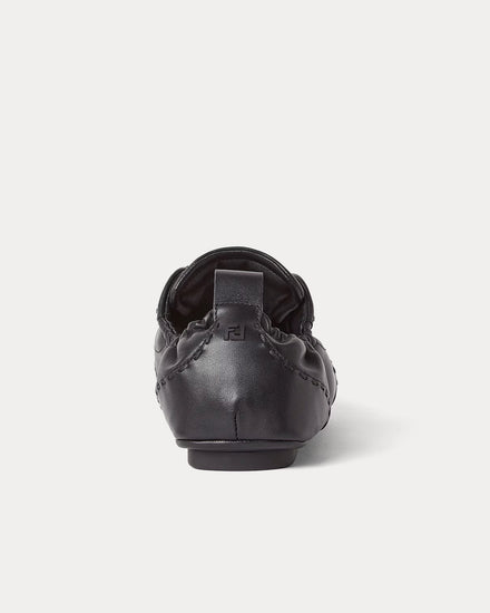 Fendi Fit Leather Black Low Top Sneakers - 4