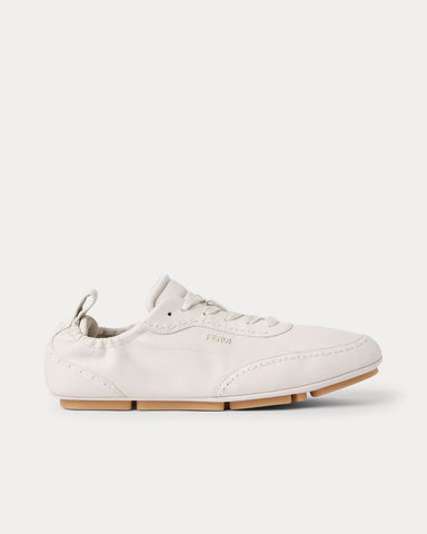 Fendi Fit Leather White Low Top Sneakers