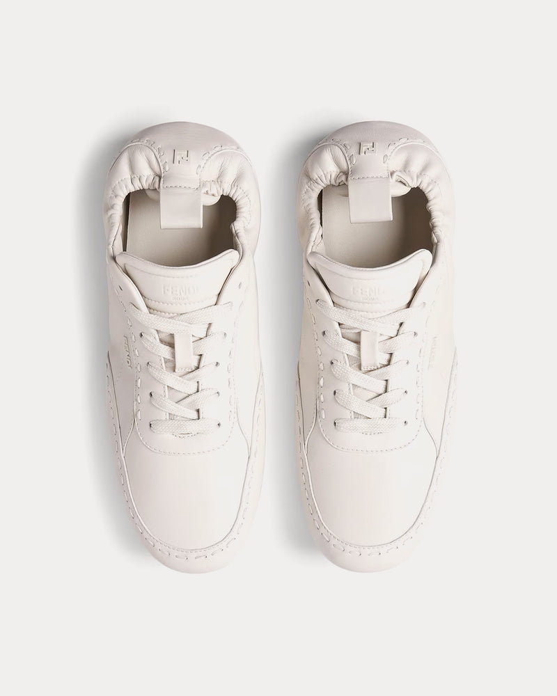 Fendi Fit Leather White Low Top Sneakers - 2