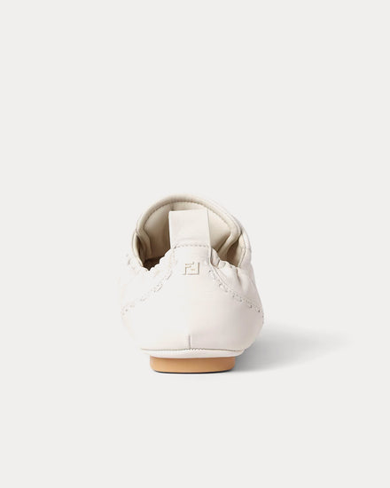 Fendi Fit Leather White Low Top Sneakers - 5