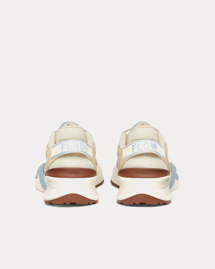 Fendi Flow Mesh & Suede Light Blue Low Top Sneakers - 4