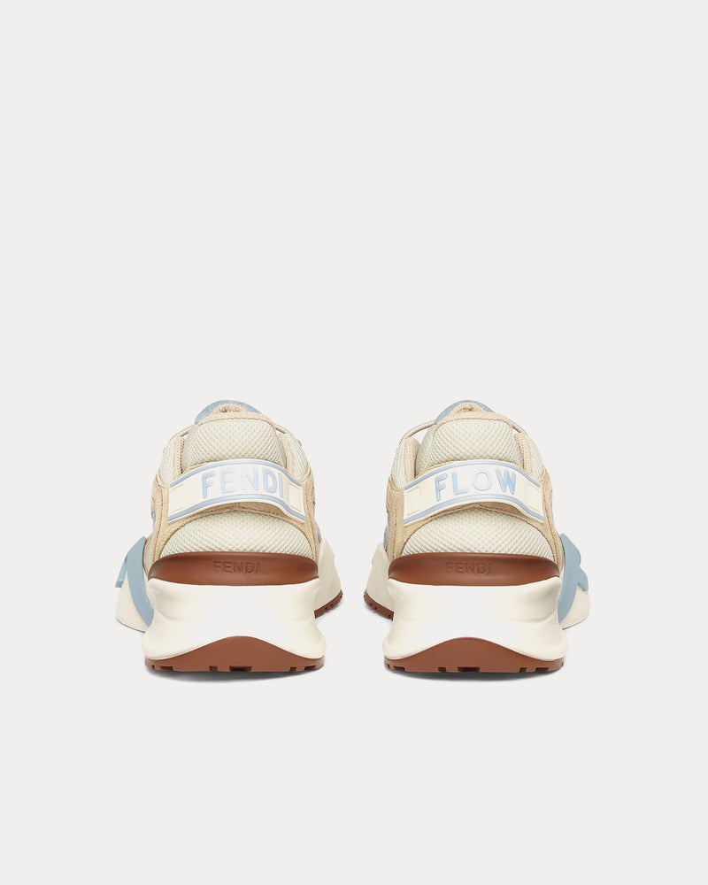 Fendi Flow Mesh & Suede Light Blue Low Top Sneakers - 4