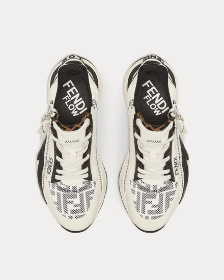 Fendi Flow FF Lycra White Low Top Sneakers - 2