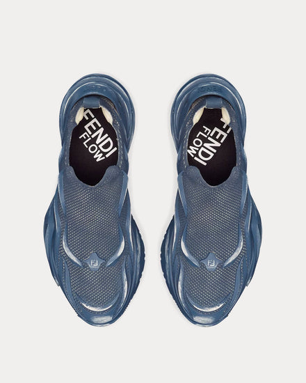 Fendi Men's Flow Mesh Blue Slip On Sneakers Trainers
