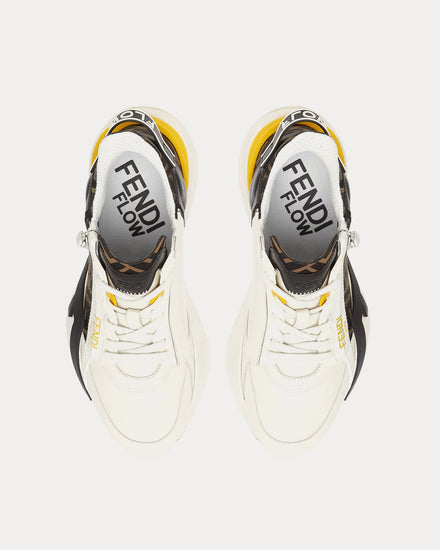 Fendi Flow Leather White Low Top Sneakers - 2