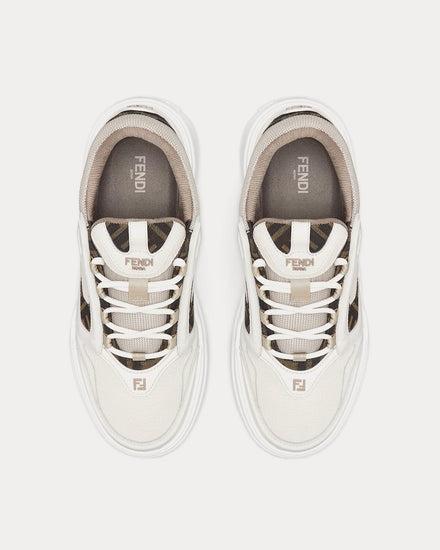 Fendi Force Leather White Low Top Sneakers - 2