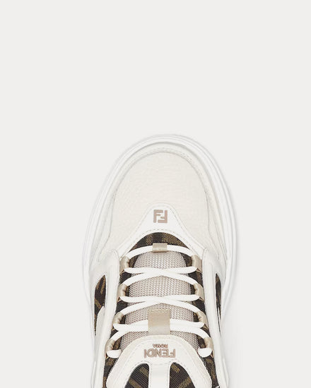 Fendi Force Leather White Low Top Sneakers - 4
