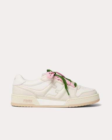 Fendi Match Leather White Low Top Sneakers