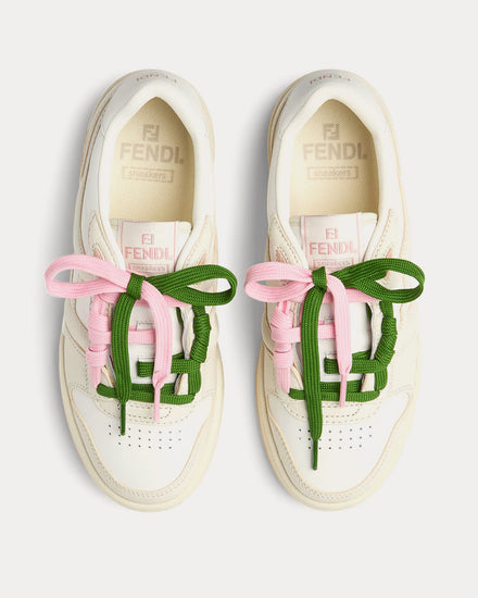 Fendi Match Leather White Low Top Sneakers - 2