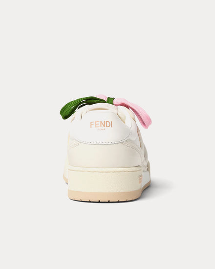 Fendi Match Leather White Low Top Sneakers - 4