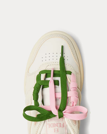 Fendi Match Leather White Low Top Sneakers - 5