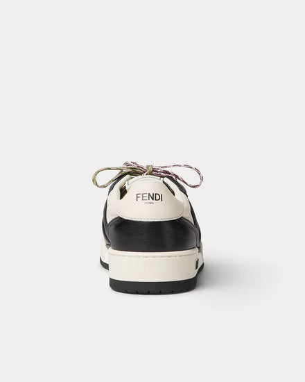 Fendi Match Leather Black / White Low Top Sneakers - 4