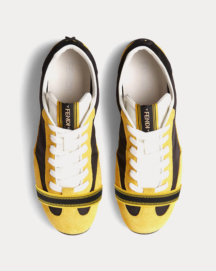 Fendi Wrap Yellow Low Top Sneakers - 2