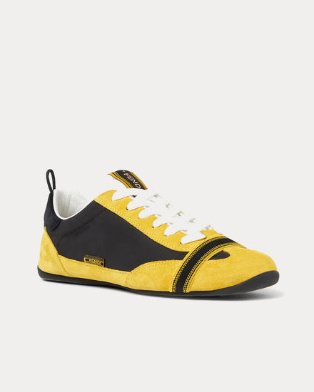 Fendi Wrap Yellow Low Top Sneakers - 3