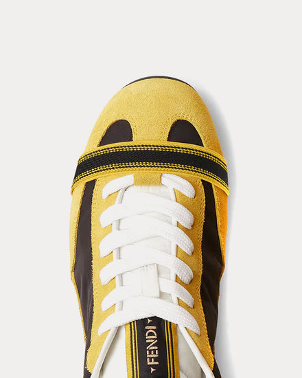 Fendi Wrap Yellow Low Top Sneakers - 6