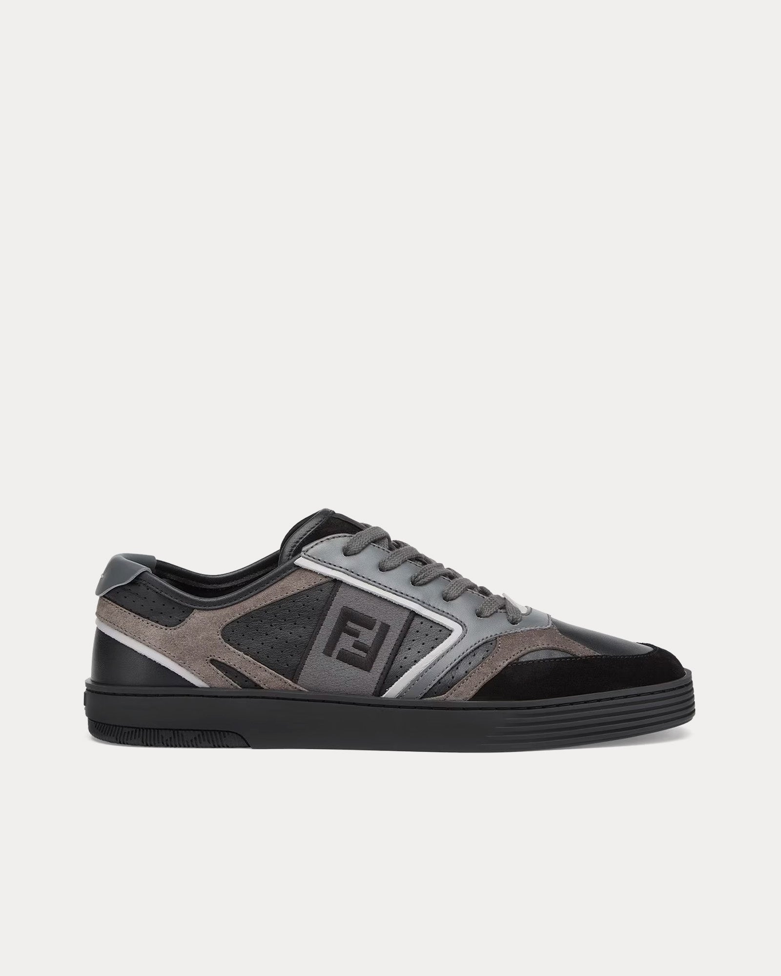 FENDI LOW-TOP TRAINER IN WHITE CALFSKIN