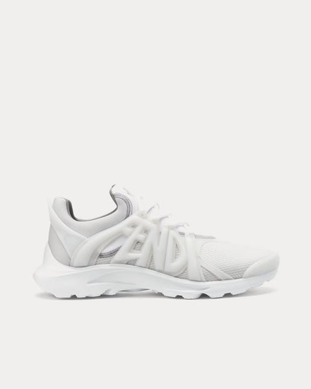 Fendi Tag Technical Mesh White Low Top Sneakers - 1