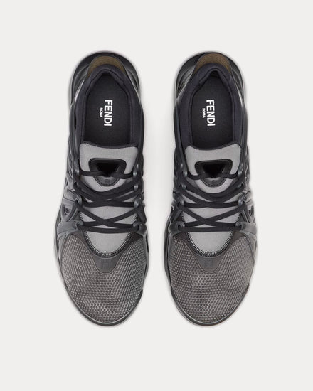 Fendi Tag Technical Mesh Black Low Top Sneakers - 2