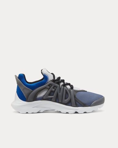 Fendi Tag Technical Mesh Blue Low Top Sneakers