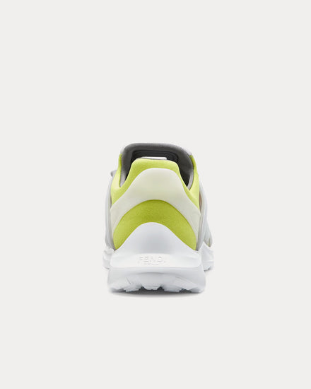 Fendi Tag Technical Mesh Yellow Low Top Sneakers - 3