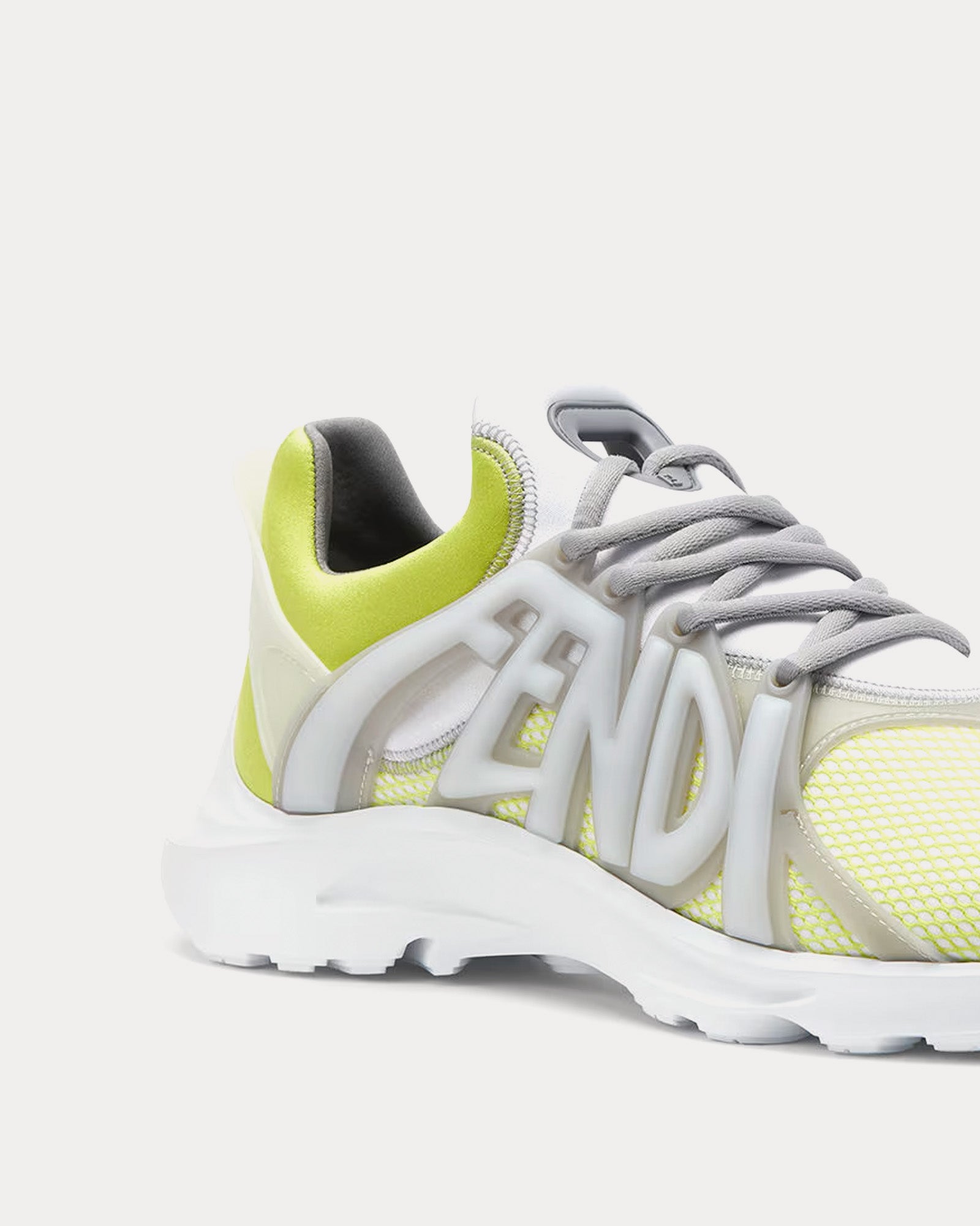Fendi - Tag Technical Mesh Yellow Low Top Sneakers