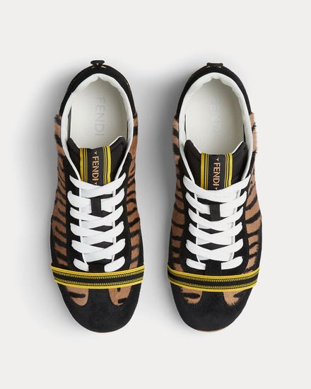 Fendi Wrap Brown / Black Low Top Sneakers - 2