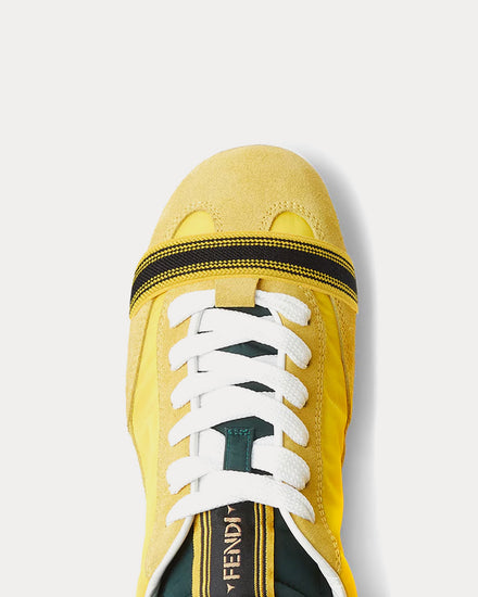 Fendi Wrap Yellow Low Top Sneakers - 5