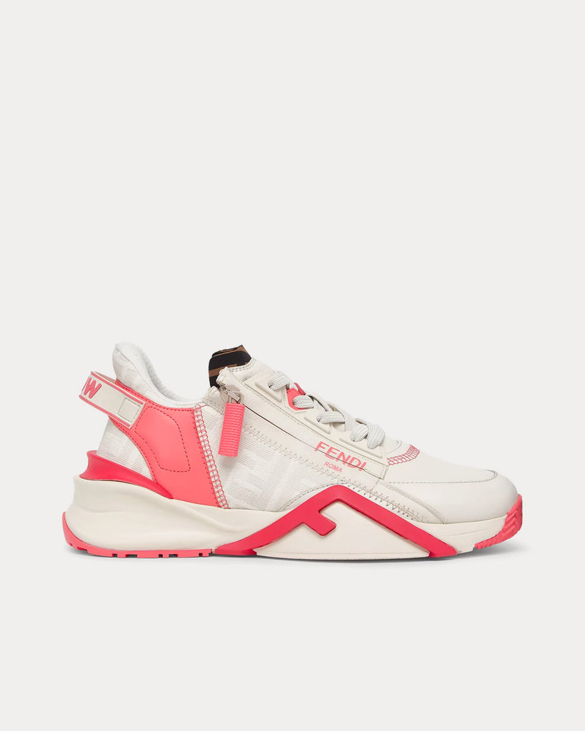 Fendi Flow Leather White / Pink Low Top Sneakers - Sneak in Peace