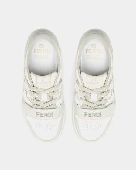 Fendi Match Strap Leather White Low Top Sneakers - 2