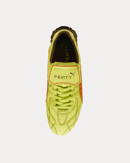 Puma x Fenty Avanti LS Stitched Lime Sheen / Pumpkin Pie Low Top Sneakers - 2