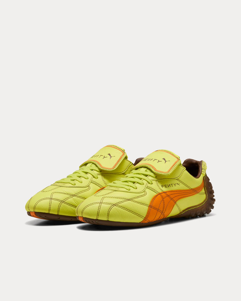 Puma x Fenty Avanti LS Stitched Lime Sheen / Pumpkin Pie Low Top Sneakers - 3