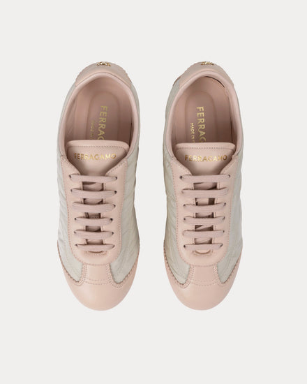 Ferragamo Ballet Pink / Cream Low Top Sneakers - 2