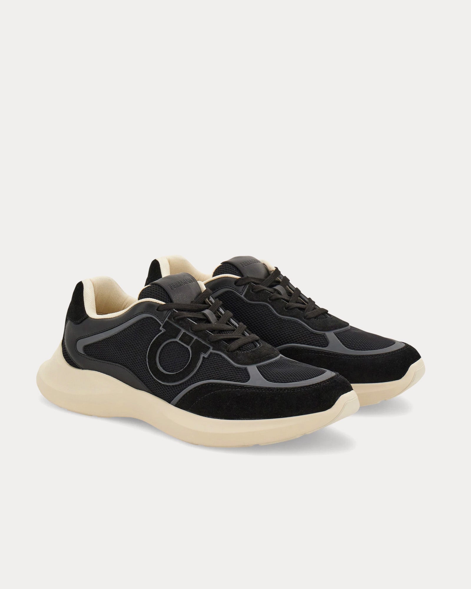 Ferragamo Men's Double Gancini Sneaker White