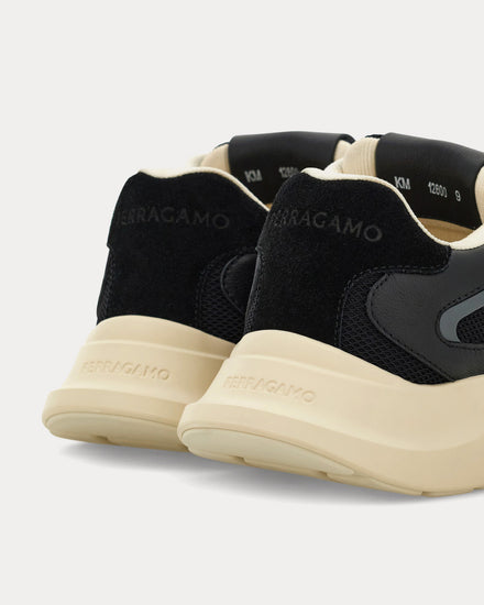 Ferragamo Gancini Ornament Black Low Top Sneakers - 4